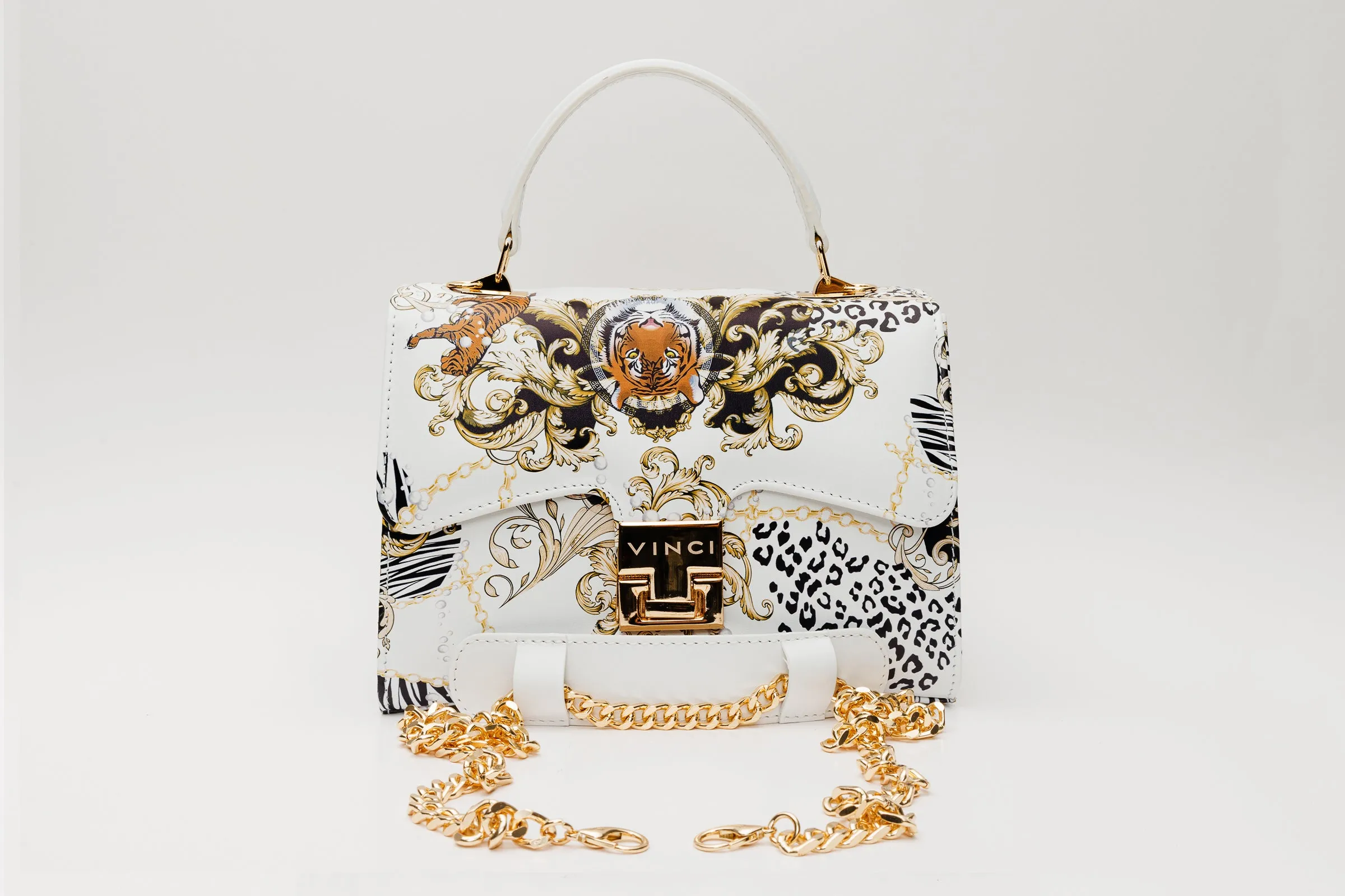 The Perugia White Leather Handbag