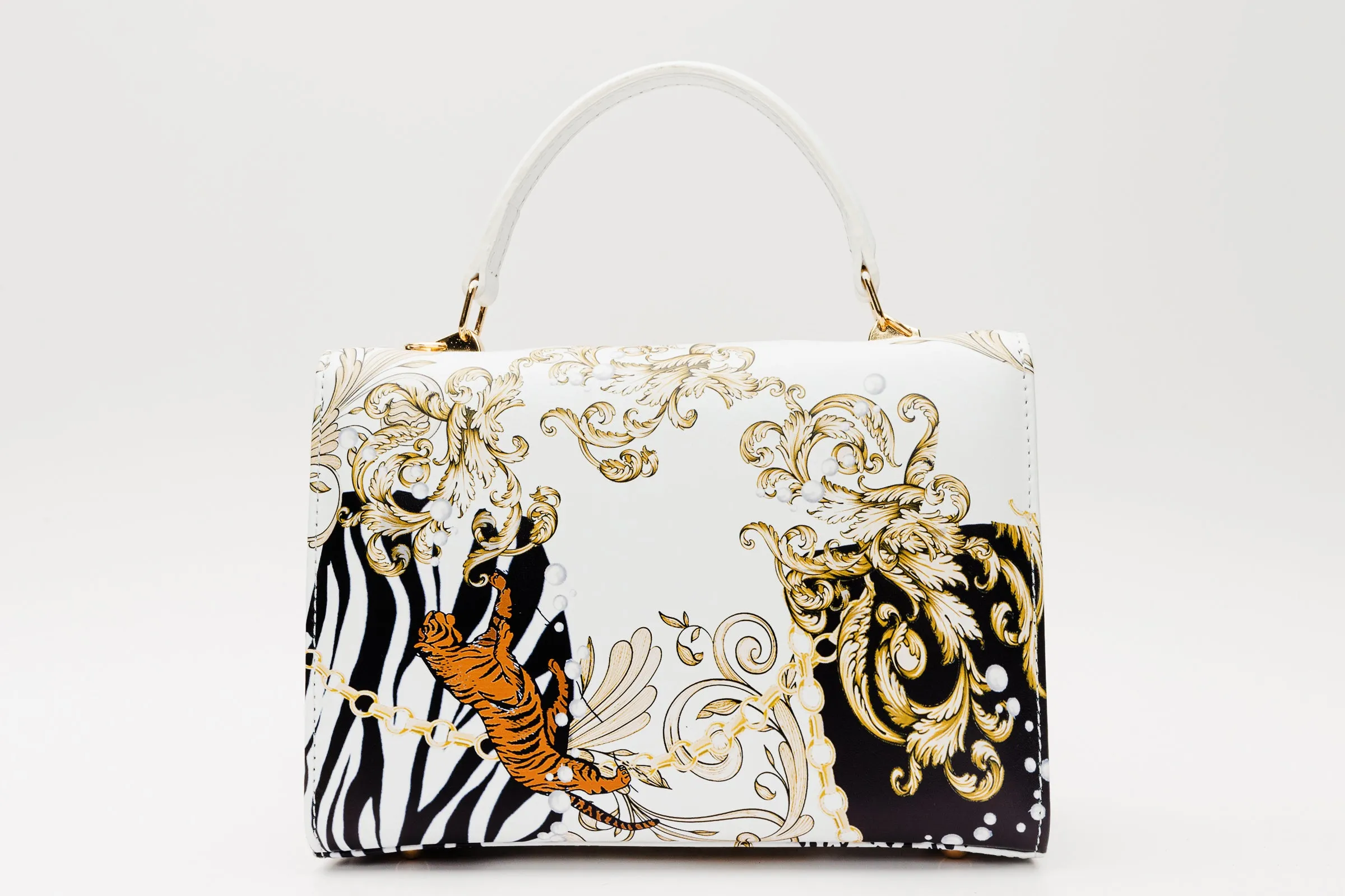 The Perugia White Leather Handbag