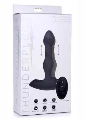 Thunder Plugs Vibrating and Thrusting Silicone Rechargeable Plug with Remote Control