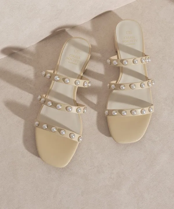 Valerie Pearl Flat Sandals