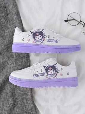 Warrior x Kuromi Inspired Purple Bottom Low-Top Sneakers Trainers Runners