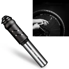 WILD MAN High Pressure Mountain Road Bike Portable Bicycle Pump Us And French Mouth Universal Mini Basketball Pump(Bright Silver)