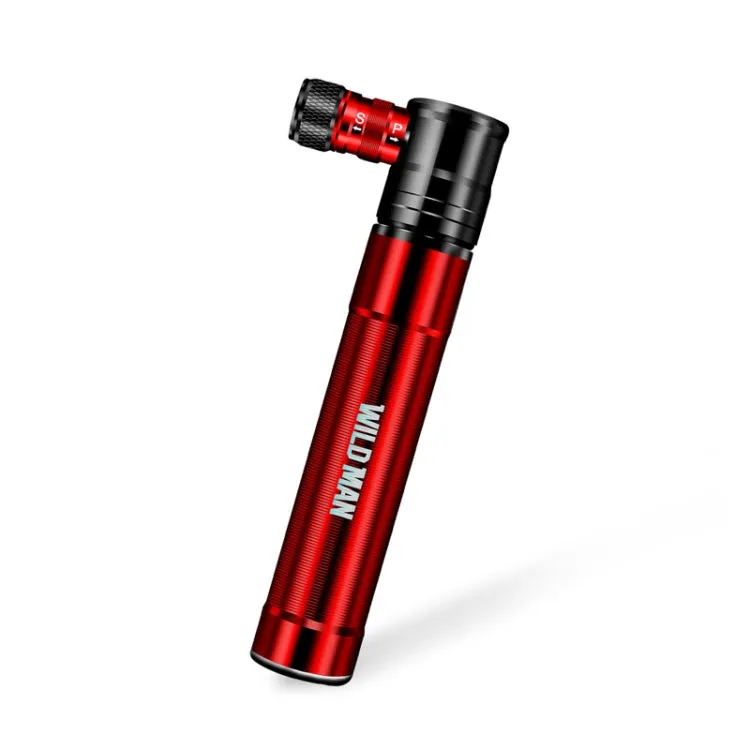 WILD MAN Mountain Road Bike Portable Bicycle Pump Us And French Mouth Universal Pump Mini Basketball Football Pump(Red)