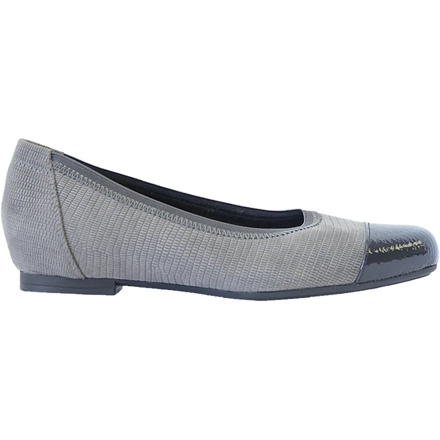 Women's Munro Danielle II Grey Lizard Print Nubuck/Patent