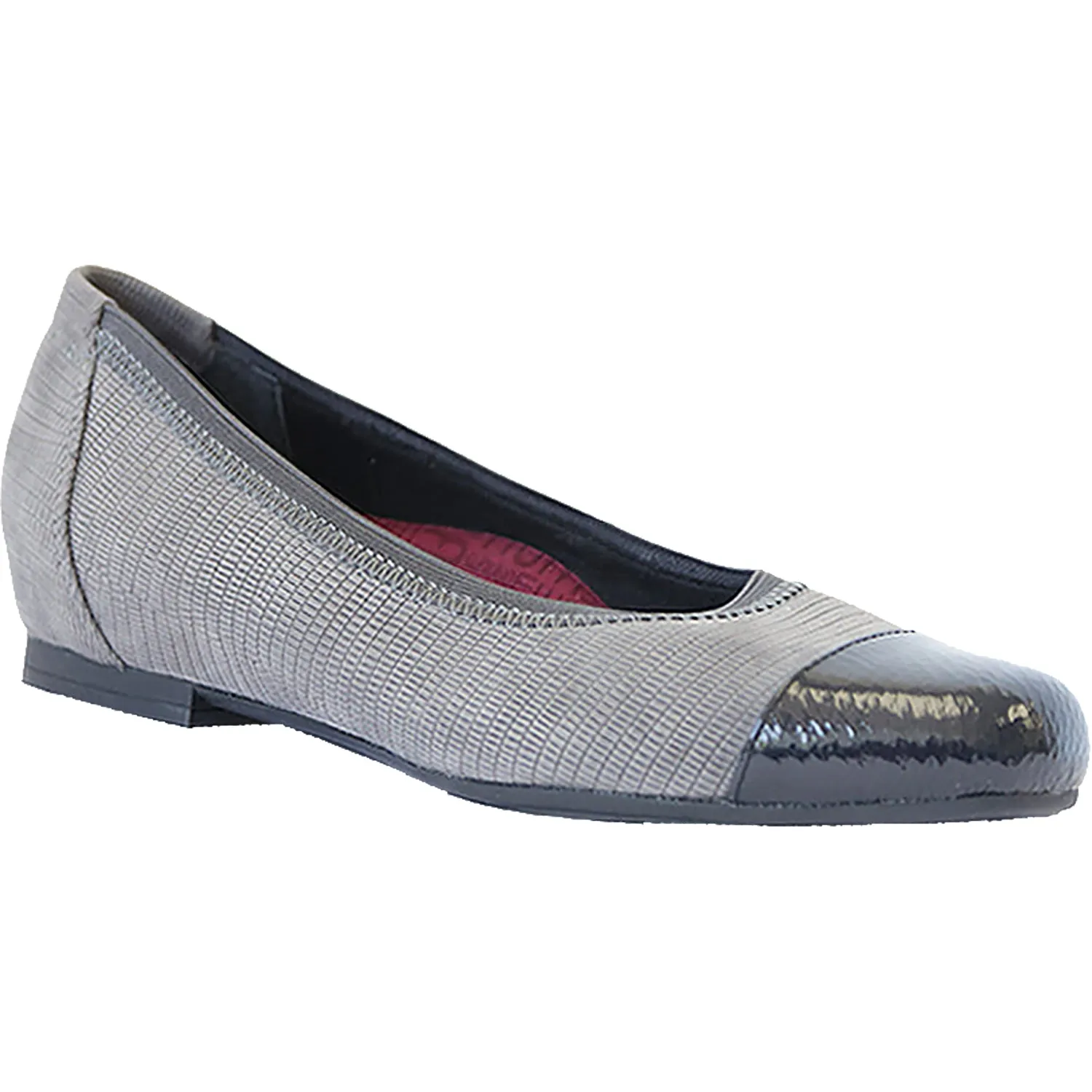 Women's Munro Danielle II Grey Lizard Print Nubuck/Patent